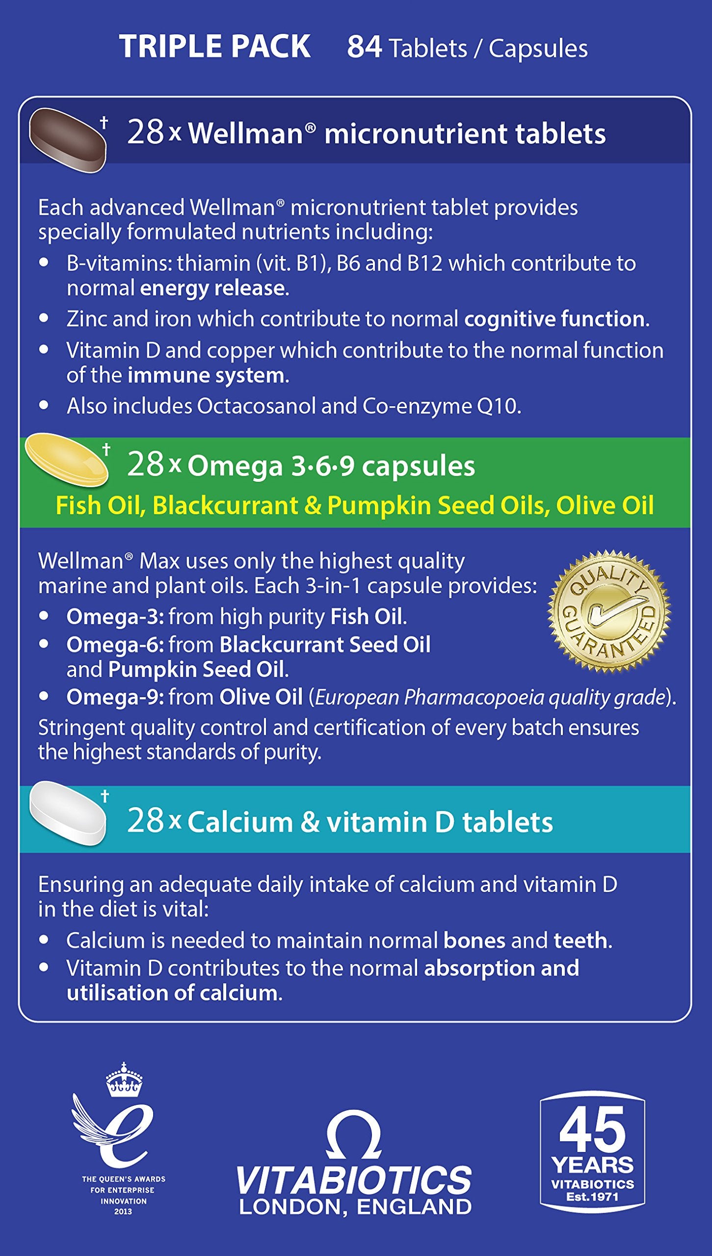 Wellman Max Omega 3-6-9 capsules close-up