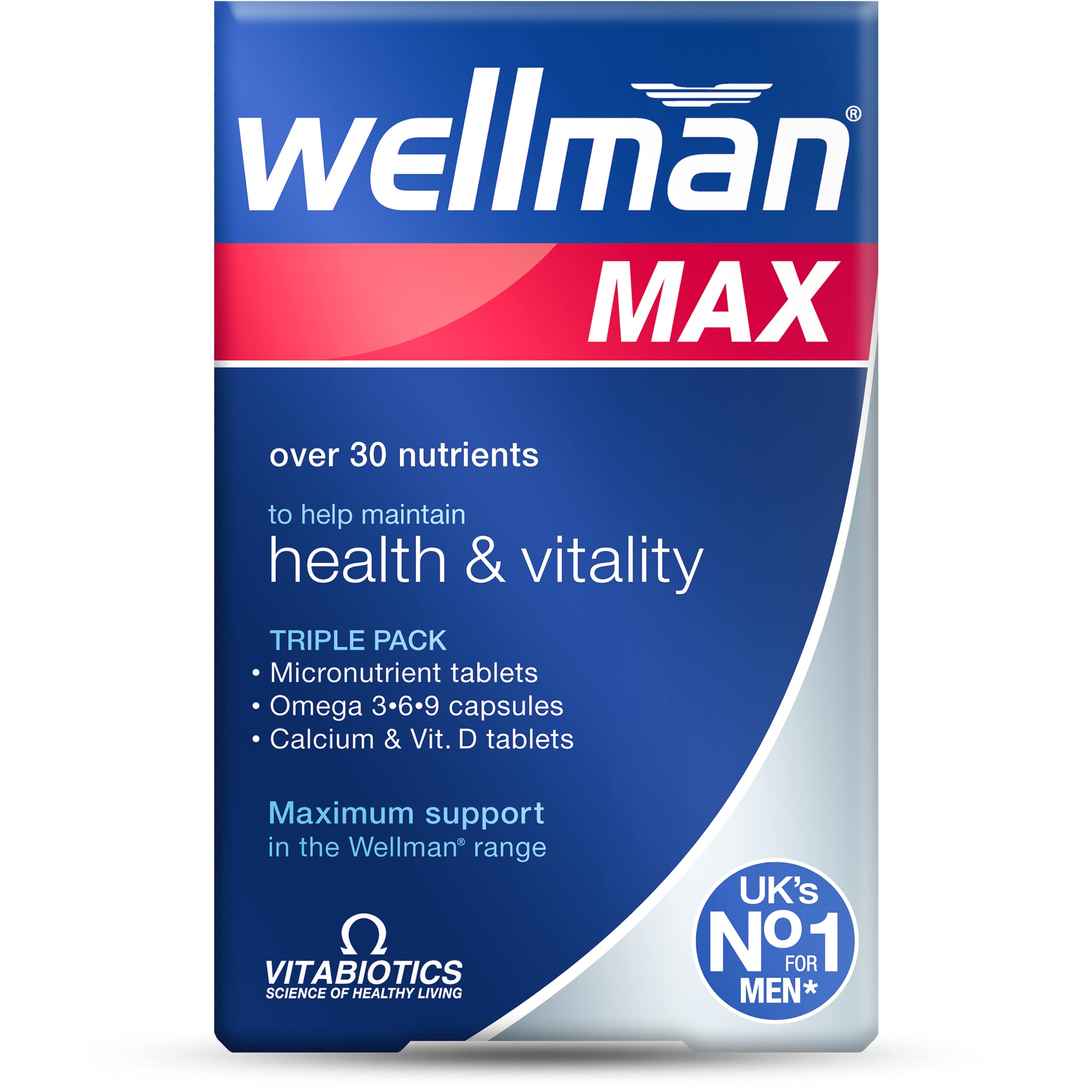 Wellman Max Triple Pack front view with 84 capsules