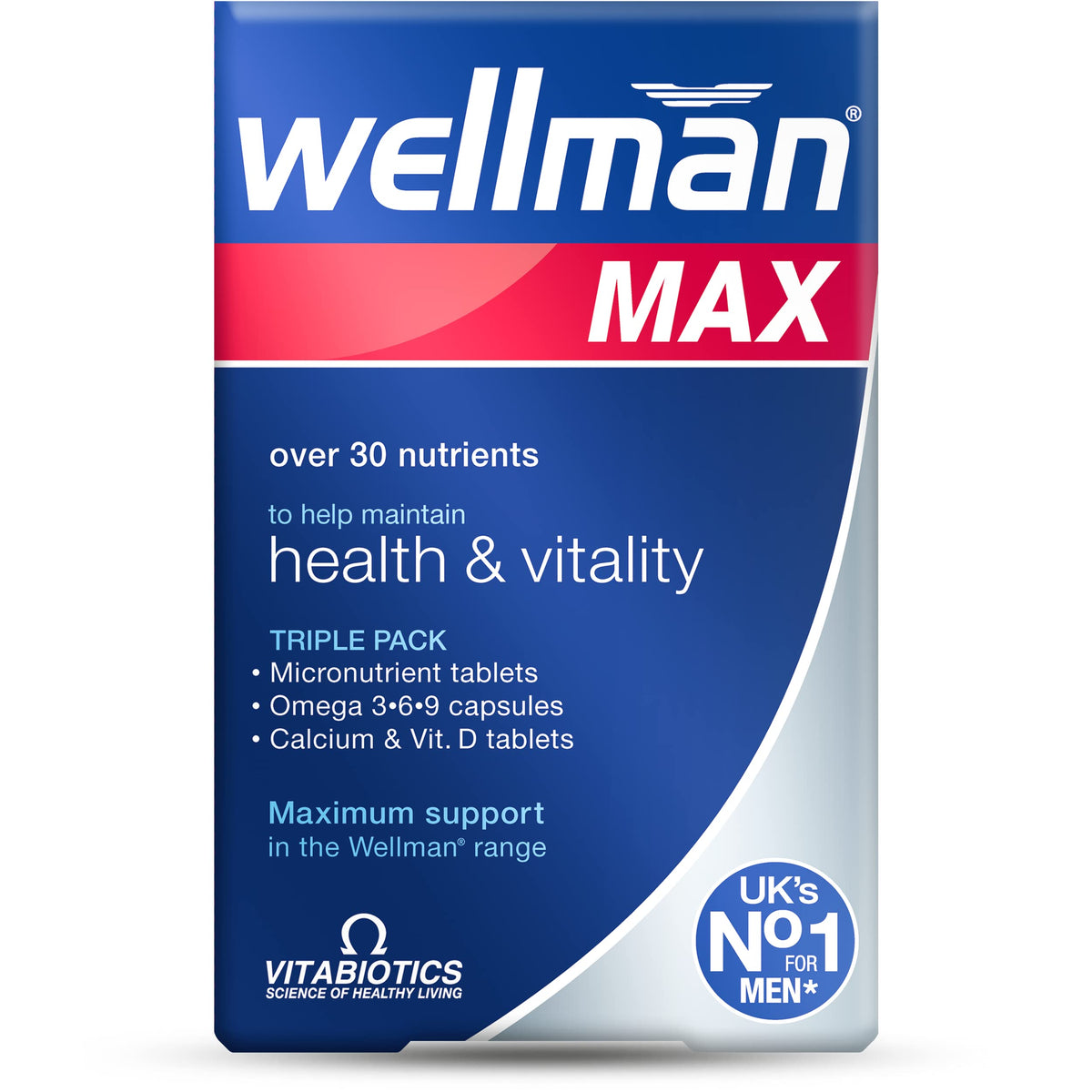 Wellman Max Triple Pack front view with 84 capsules