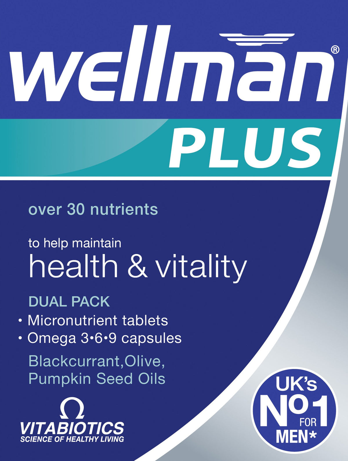 Wellman Plus Omega 3.6.9 multivitamins pack front view