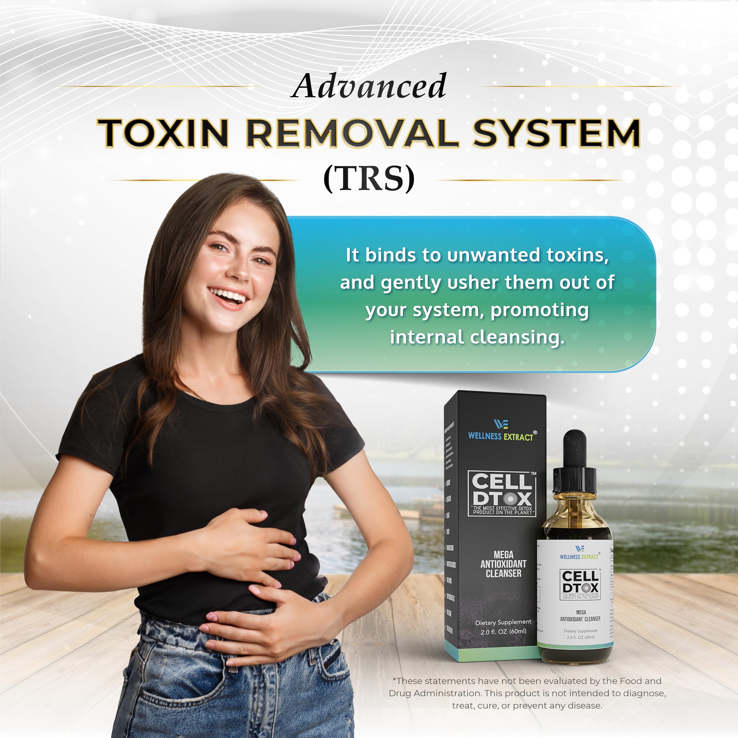 WELLNESS EXTRACT Trace Minerals Liquid Supplement in a glass of water