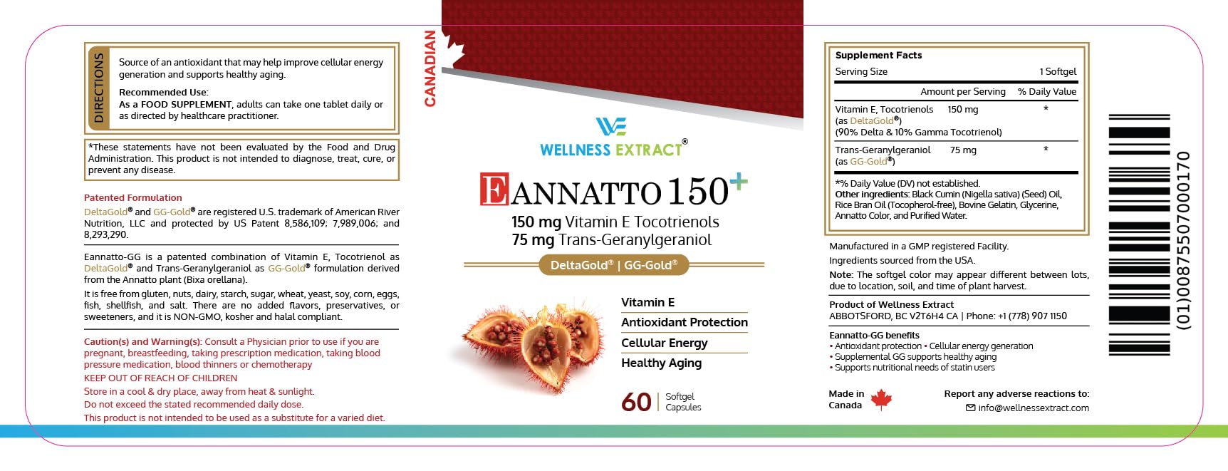 WELLNESS EXTRACT Vitamin E softgels in packaging