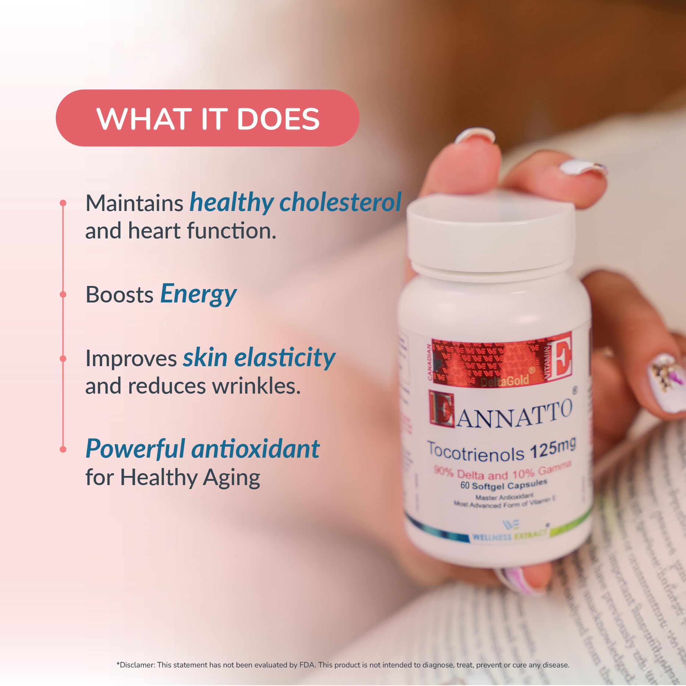 WELLNESS EXTRACT Vitamin E Tocotrienols softgel bottle