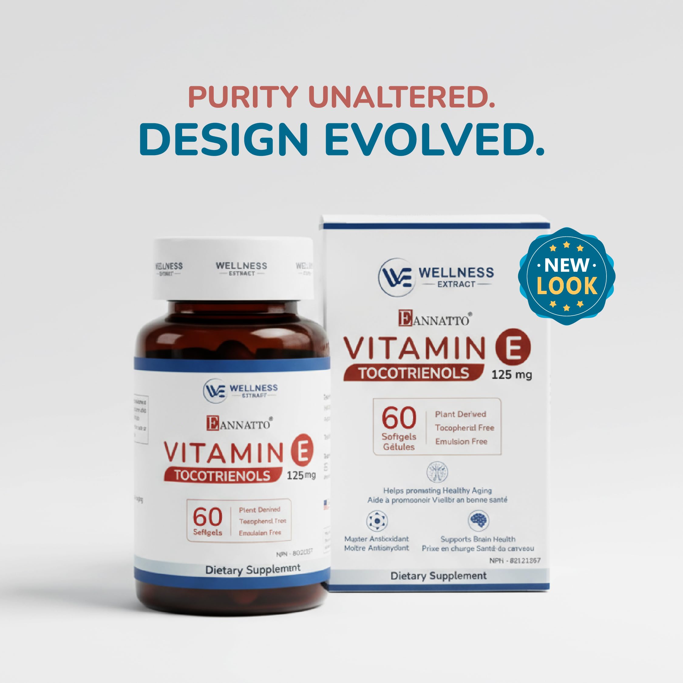 WELLNESS EXTRACT Vitamin E Tocotrienols softgel capsules in packaging