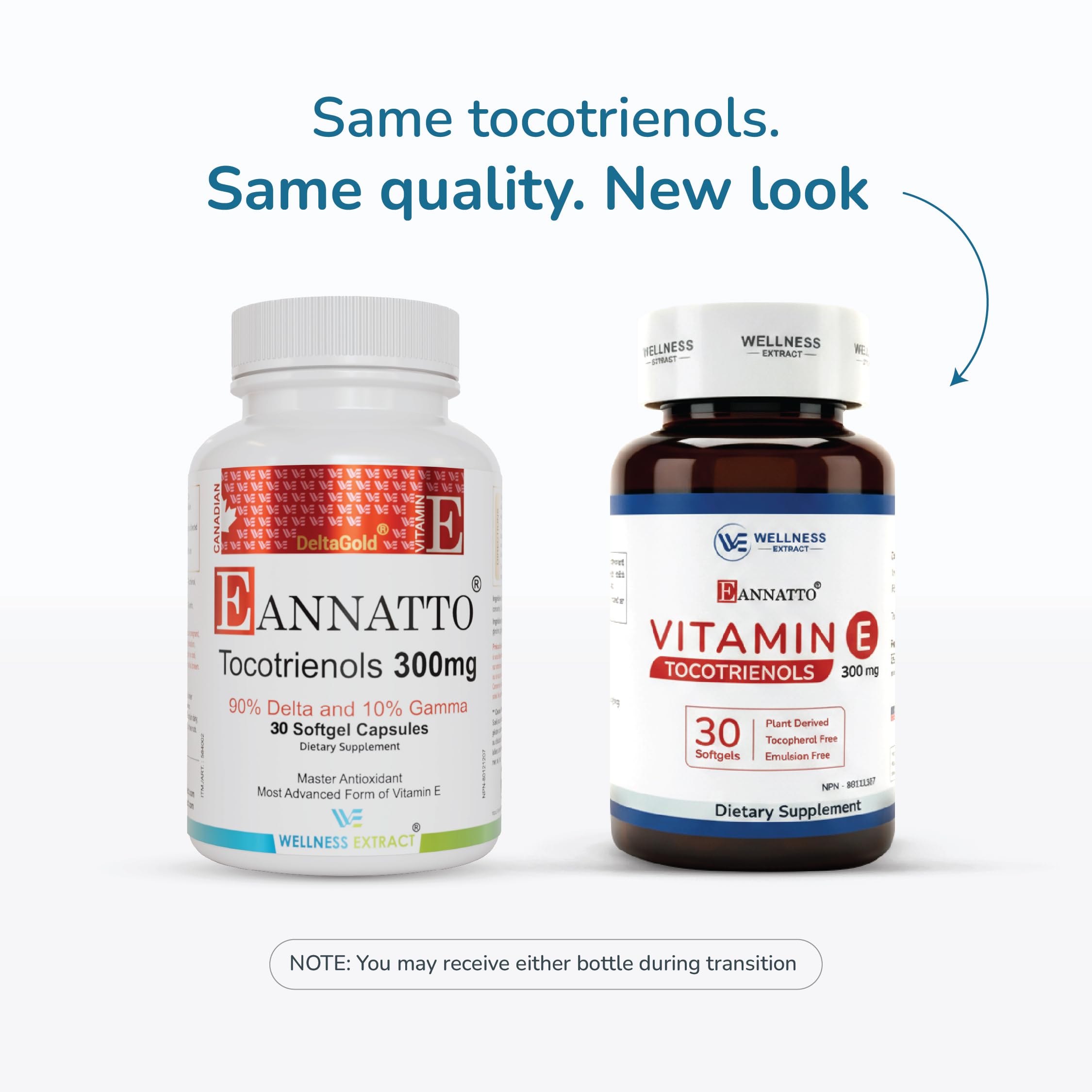 WELLNESS EXTRACT Vitamin E Tocotrienols softgel capsules side view