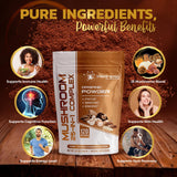 WELLNESS LABSRX 25-IN-1 Mushroom Powder Blend in a smoothie