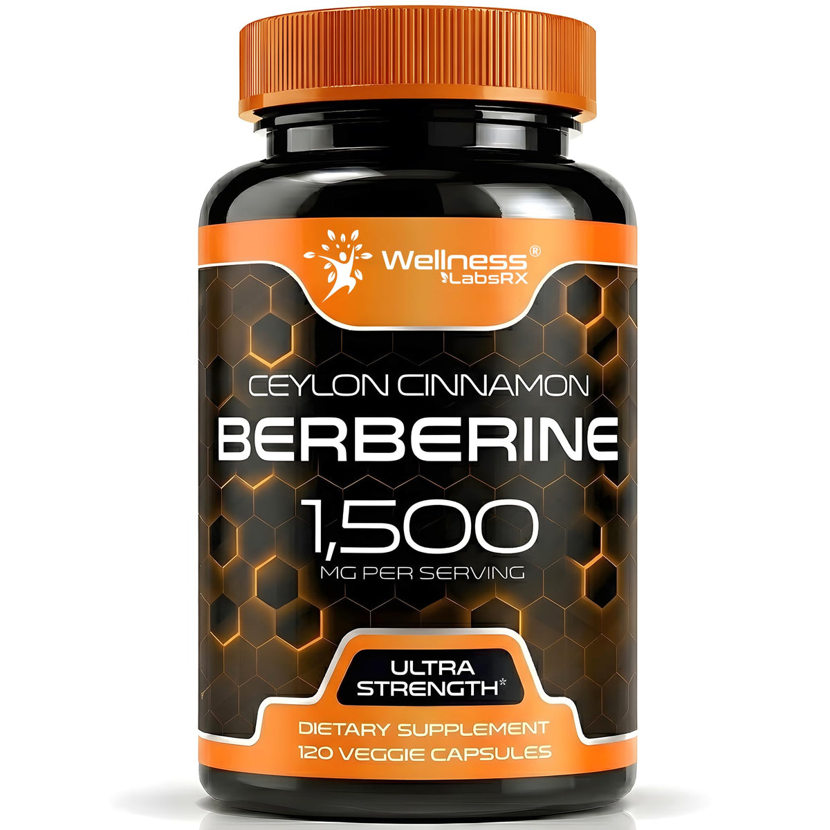 WELLNESS LABSRX Berberine 1,000mg Supplement front view