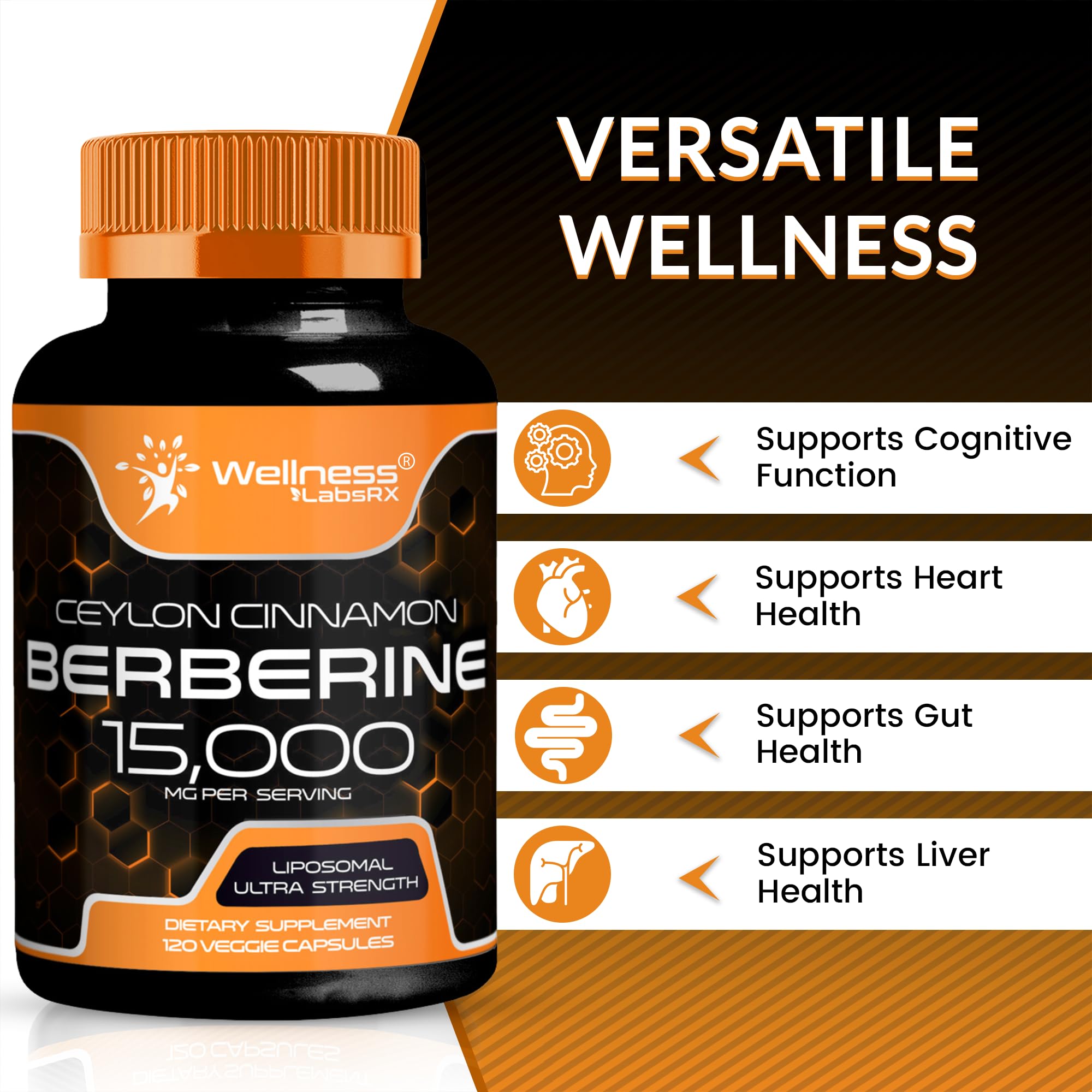 WELLNESS LABSRX Berberine 1,000mg Supplement ingredients list