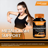 WELLNESS LABSRX Berberine 1,000mg Supplement packaging details