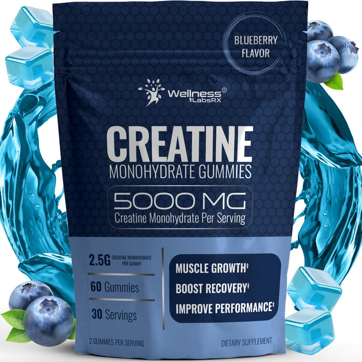 WELLNESS LABSRX Creatine Gummies packaging front view
