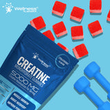 WELLNESS LABSRX Creatine Gummies with gym equipment