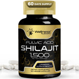 WELLNESS LABSRX Himalayan Shilajit Capsules bottle front view with 60 capsules