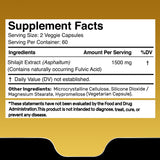 WELLNESS LABSRX Himalayan Shilajit Capsules side view showing dosage information