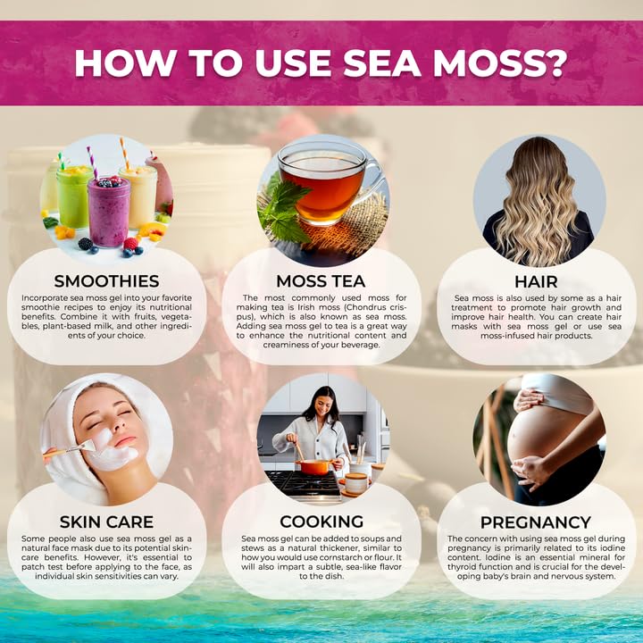 WELLNESS LABSRX Irish Sea Moss Gel 283g displayed with fresh berries