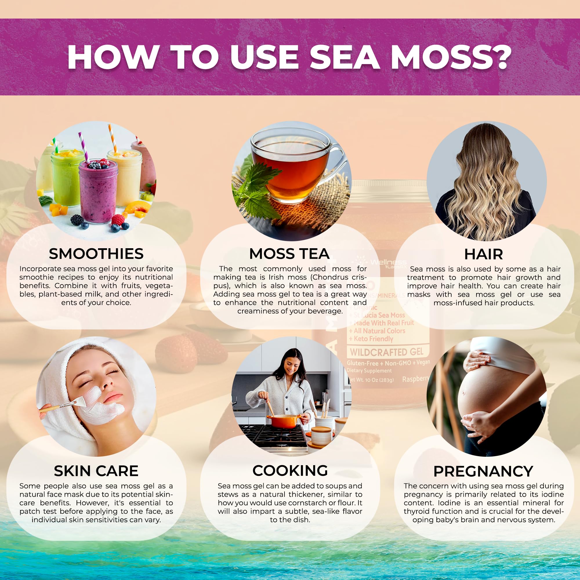 WELLNESS LABSRX Irish Sea Moss Gel in a bowl