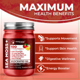WELLNESS LABSRX Irish Sea Moss Gel spoonful on a wooden table