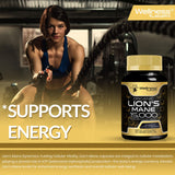 WELLNESS LABSRX Lion's Mane Mushroom Capsules in a lifestyle setting