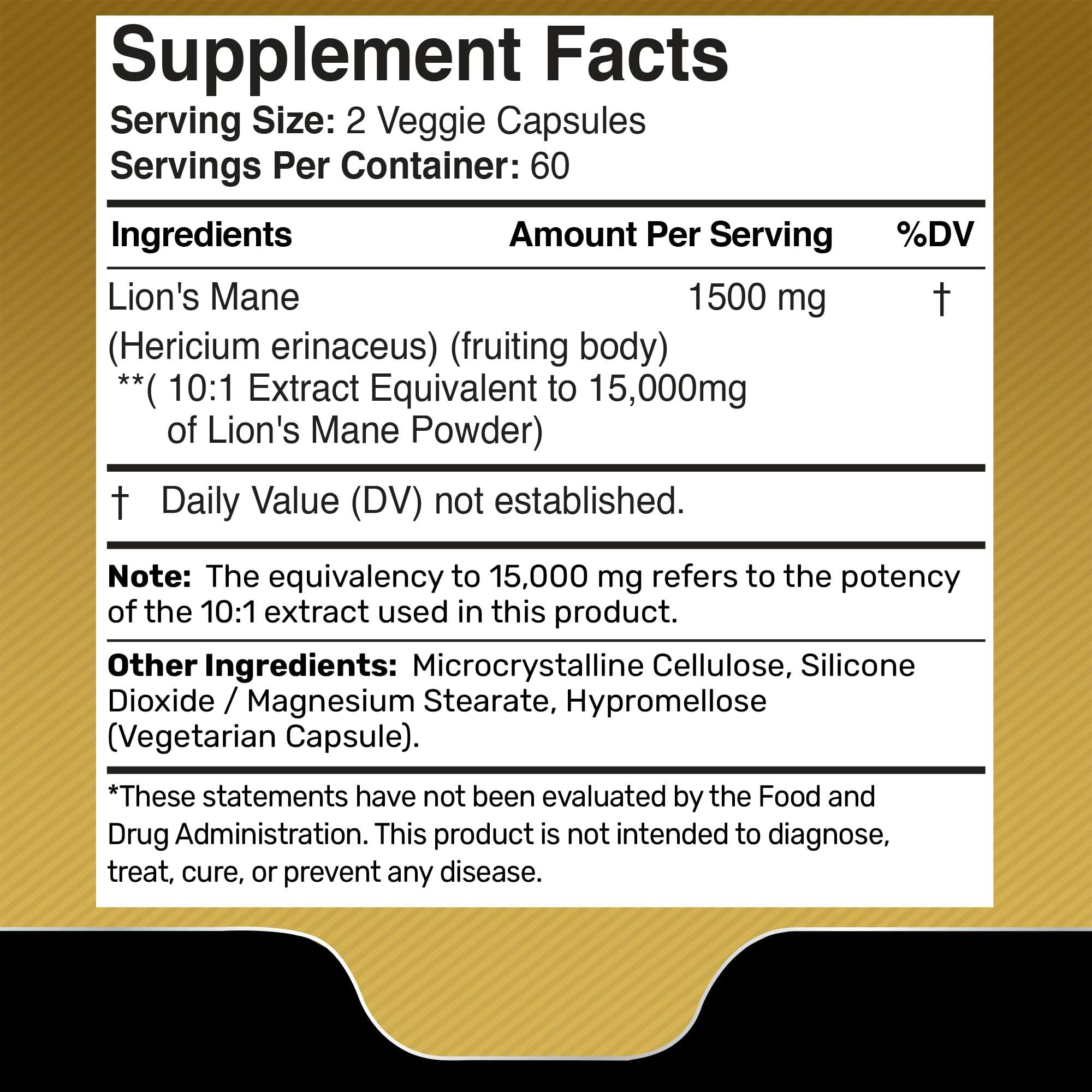 WELLNESS LABSRX Lion's Mane Mushroom Capsules with a measuring spoon