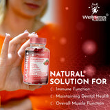 WELLNESS LABSRX Magnesium Glycinate Gummies 500mg bottle with ingredients