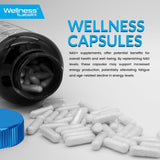 WELLNESS LABSRX NAD+ Capsules on a wooden table