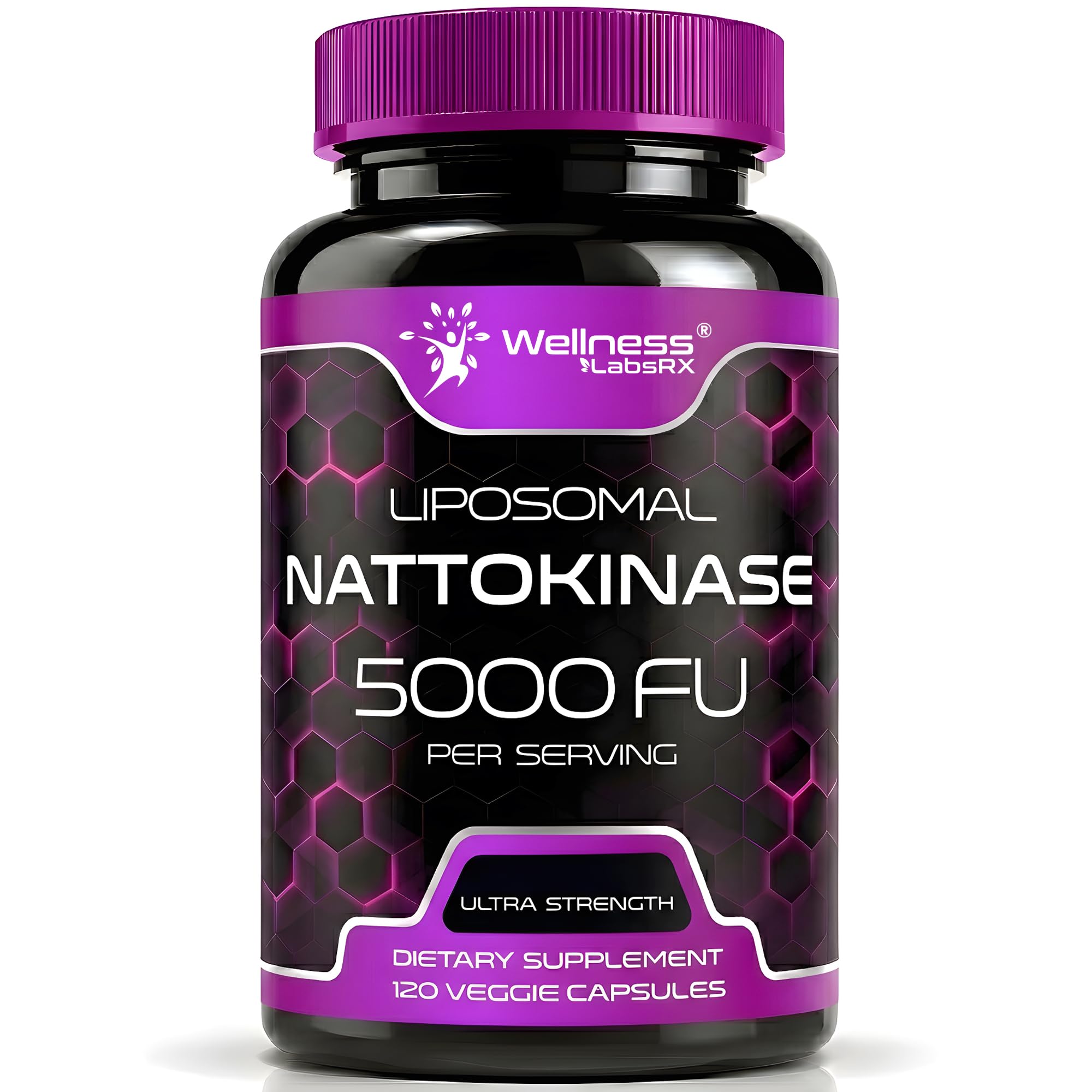 WELLNESS LABSRX Nattokinase Capsules 5000 FU front view