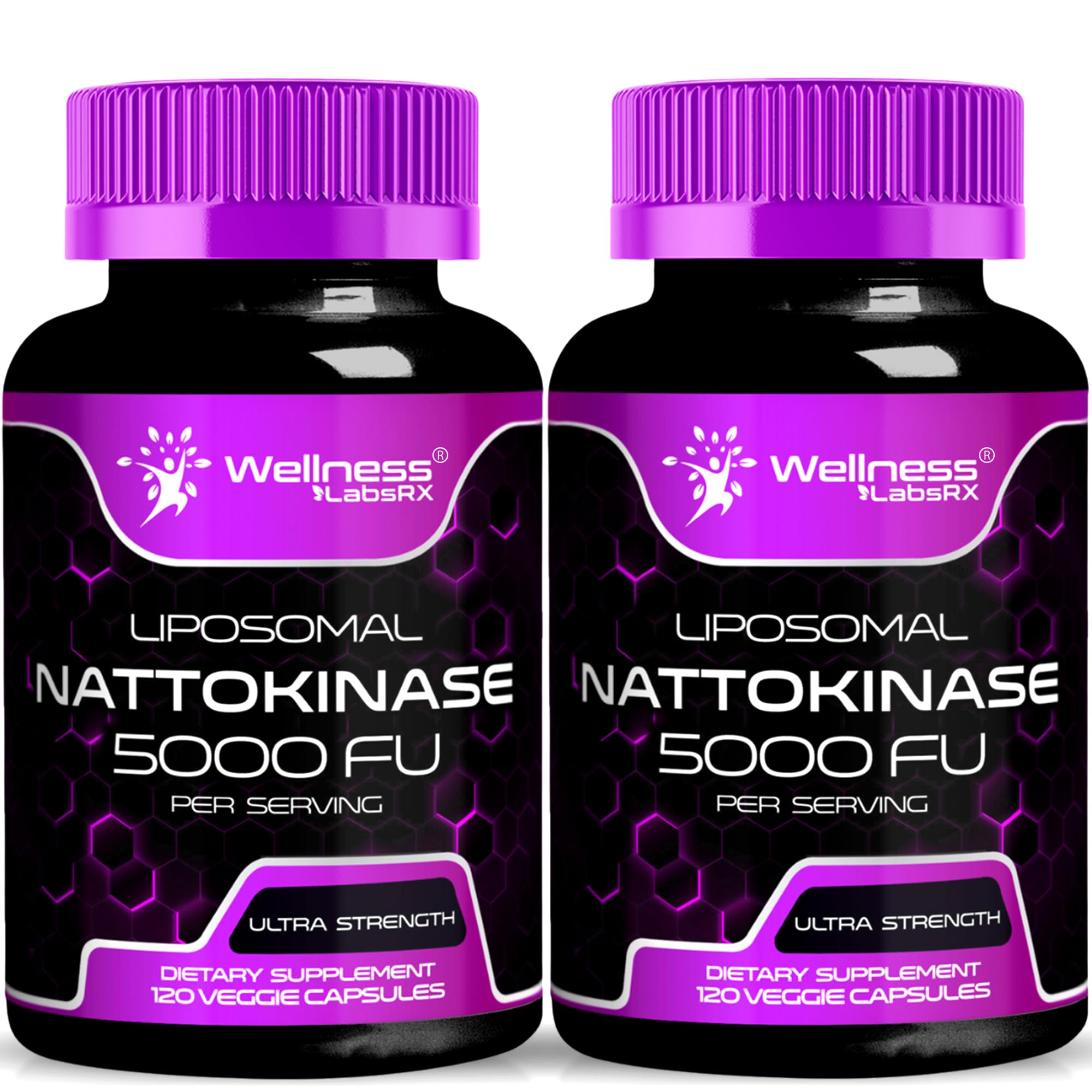 WELLNESS LABSRX Nattokinase Capsules front view with packaging