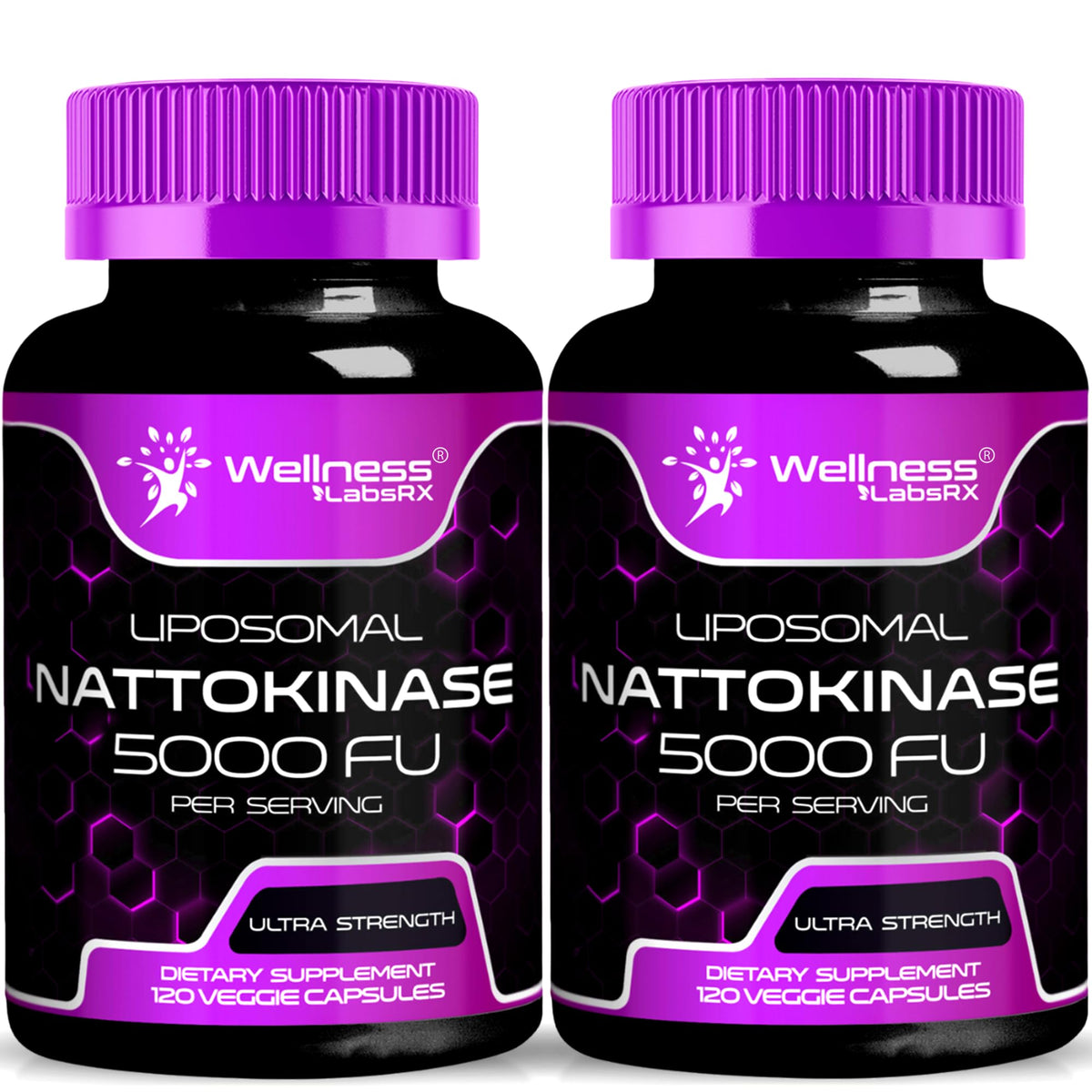 WELLNESS LABSRX Nattokinase Capsules front view with packaging
