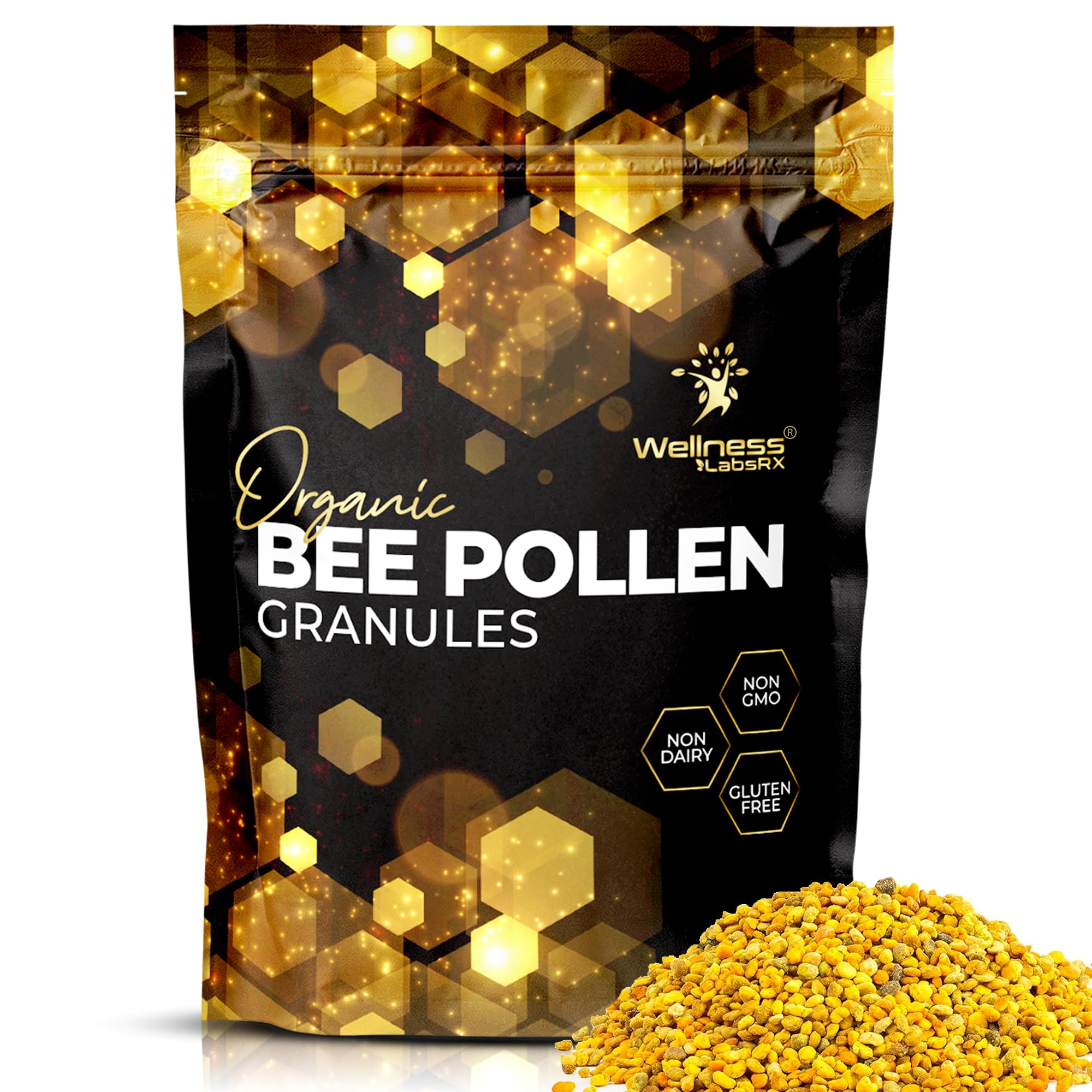 WELLNESS LABSRX Organic Bee Pollen 454g front view