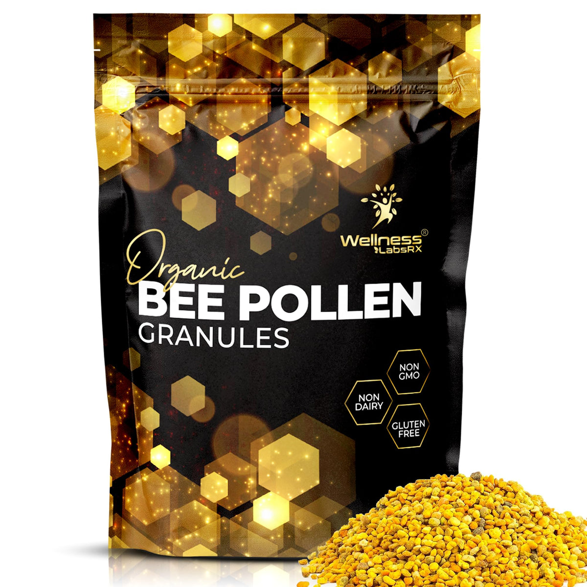 WELLNESS LABSRX Organic Bee Pollen 454g front view