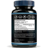 WELLNESS LABSRX Resveratrol Capsules 1000mg back view
