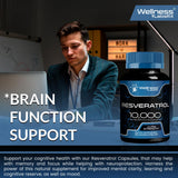WELLNESS LABSRX Resveratrol Capsules displayed with other supplements