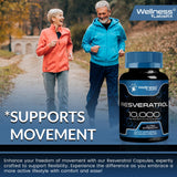 WELLNESS LABSRX Resveratrol Capsules with a measuring spoon