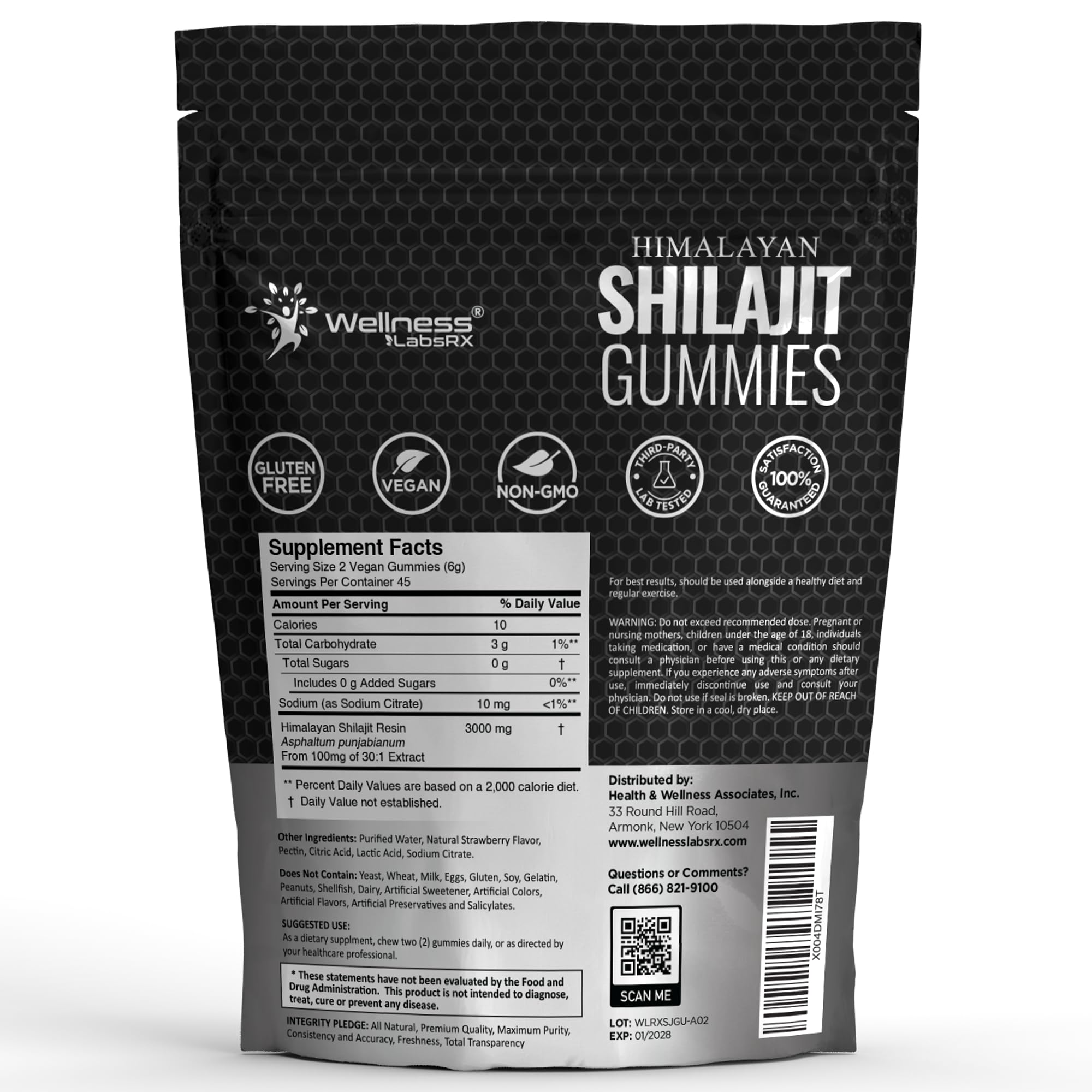 WELLNESS LABSRX Shilajit Gummies packaging
