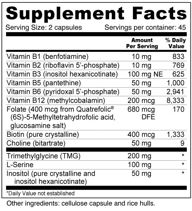 Wellness Resources B-Complex Vitamin Supplement side view