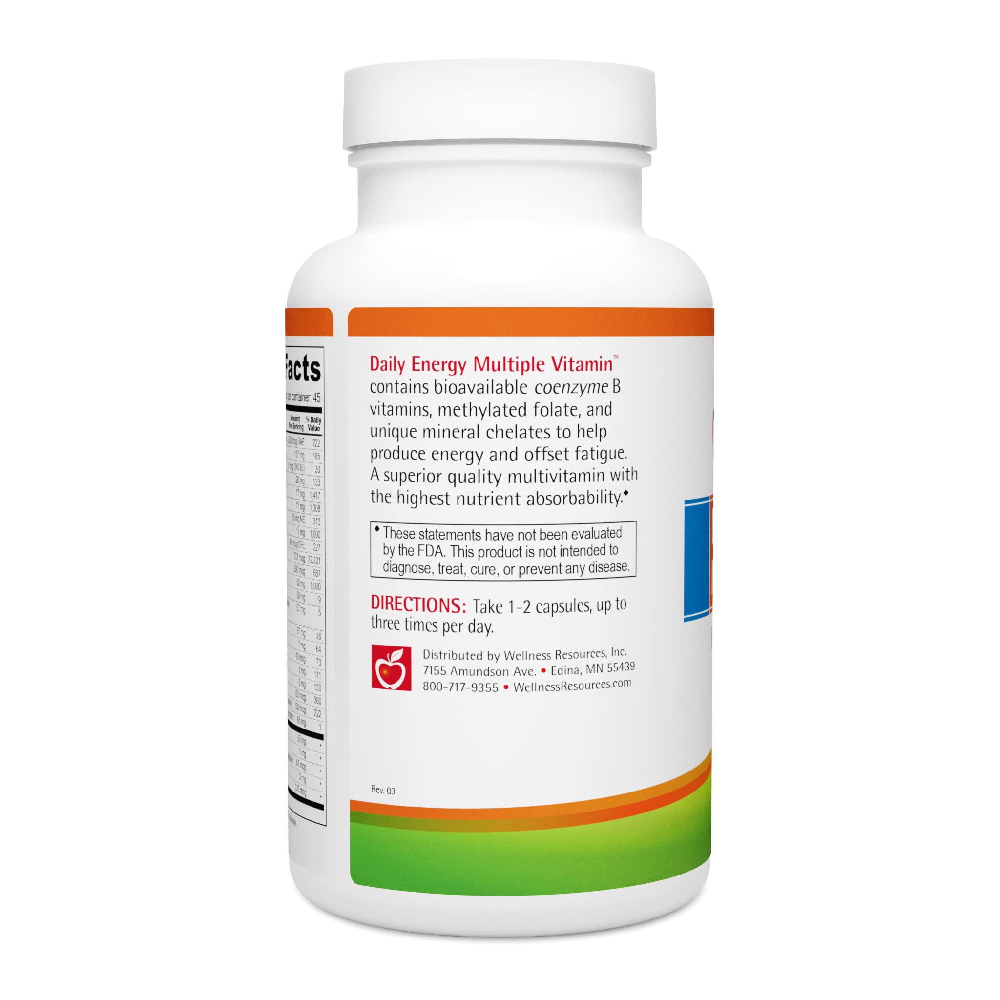 Wellness Resources Daily Energy Multiple Vitamin packaging