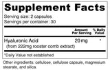 Wellness Resources Hyaluronic Acid Capsules 10mg on a wooden table