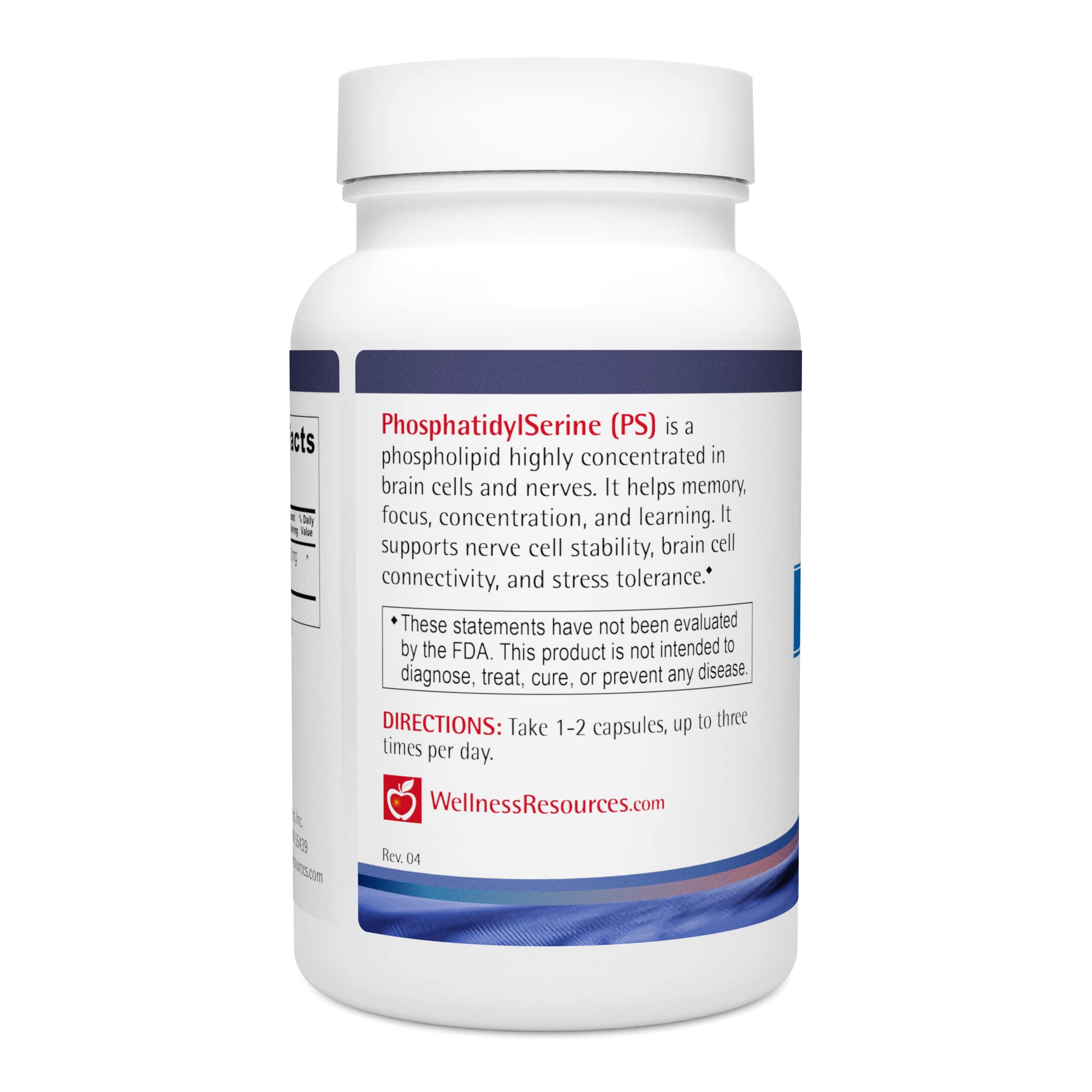Wellness Resources Lecithin Phosphatidyl Serine 100mg Capsules with packaging