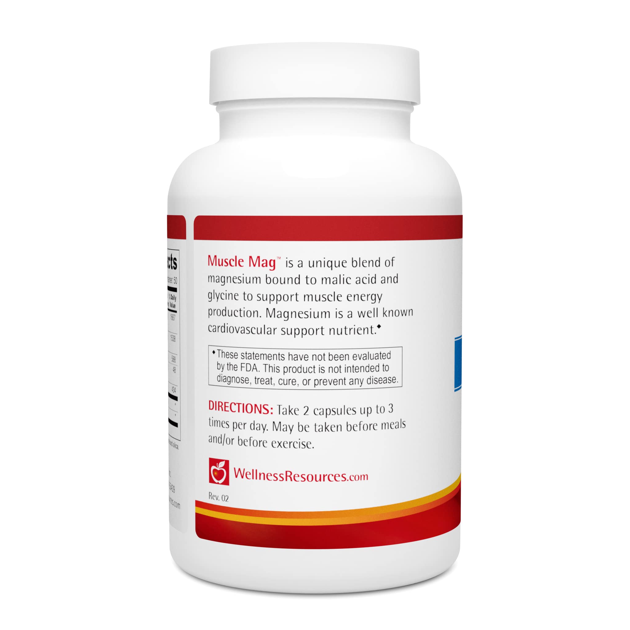 Wellness Resources Magnesium Supplement side view showing capsule details