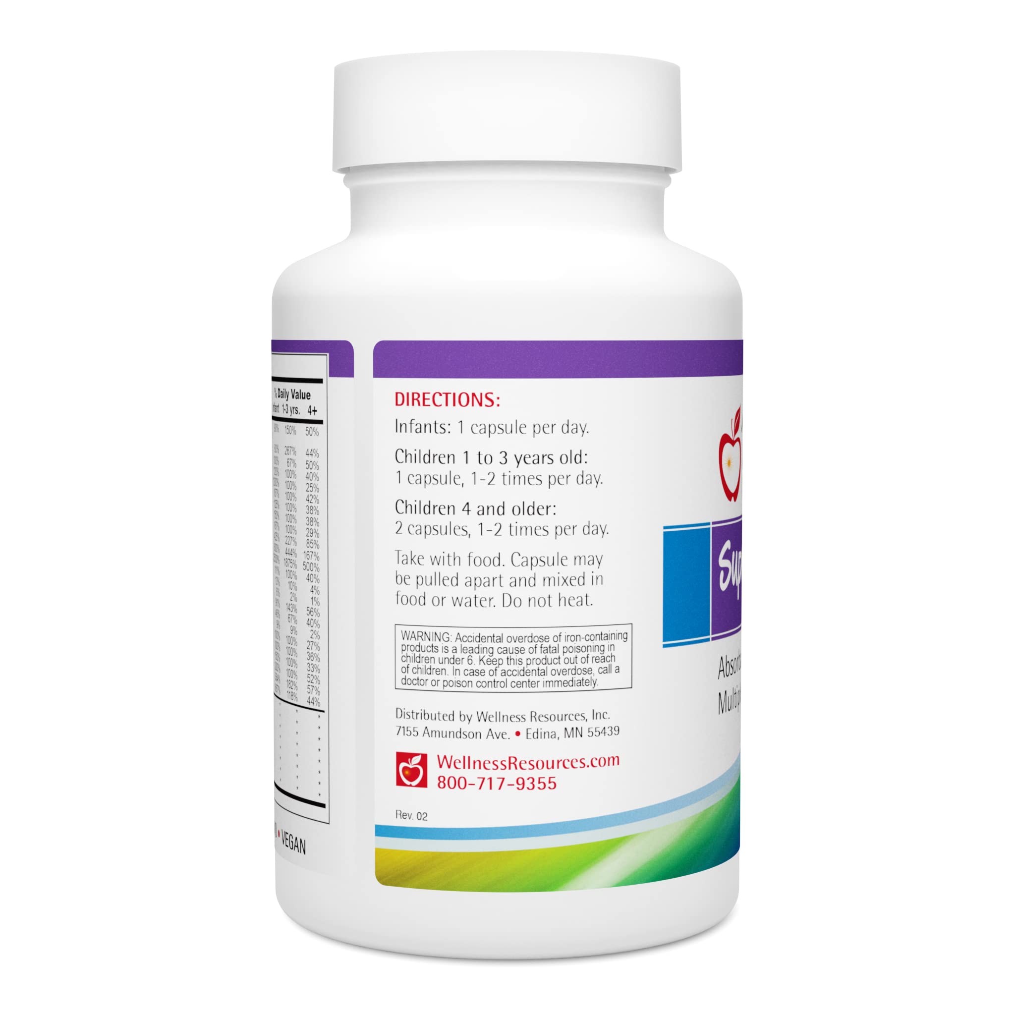 Wellness Resources Multivitamins 68g on a wooden table