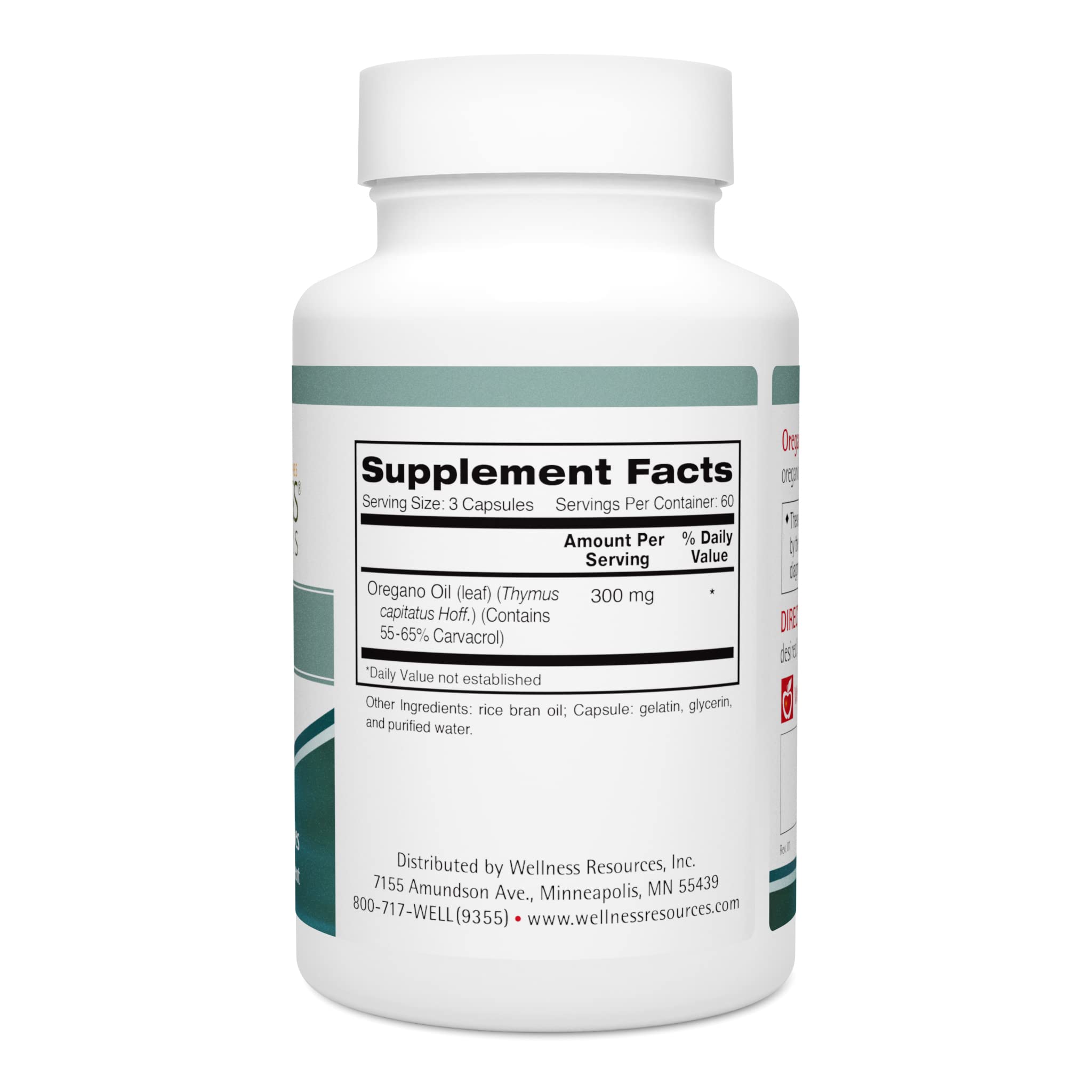 Wellness Resources Oregano Oil Capsules 300mg packaging