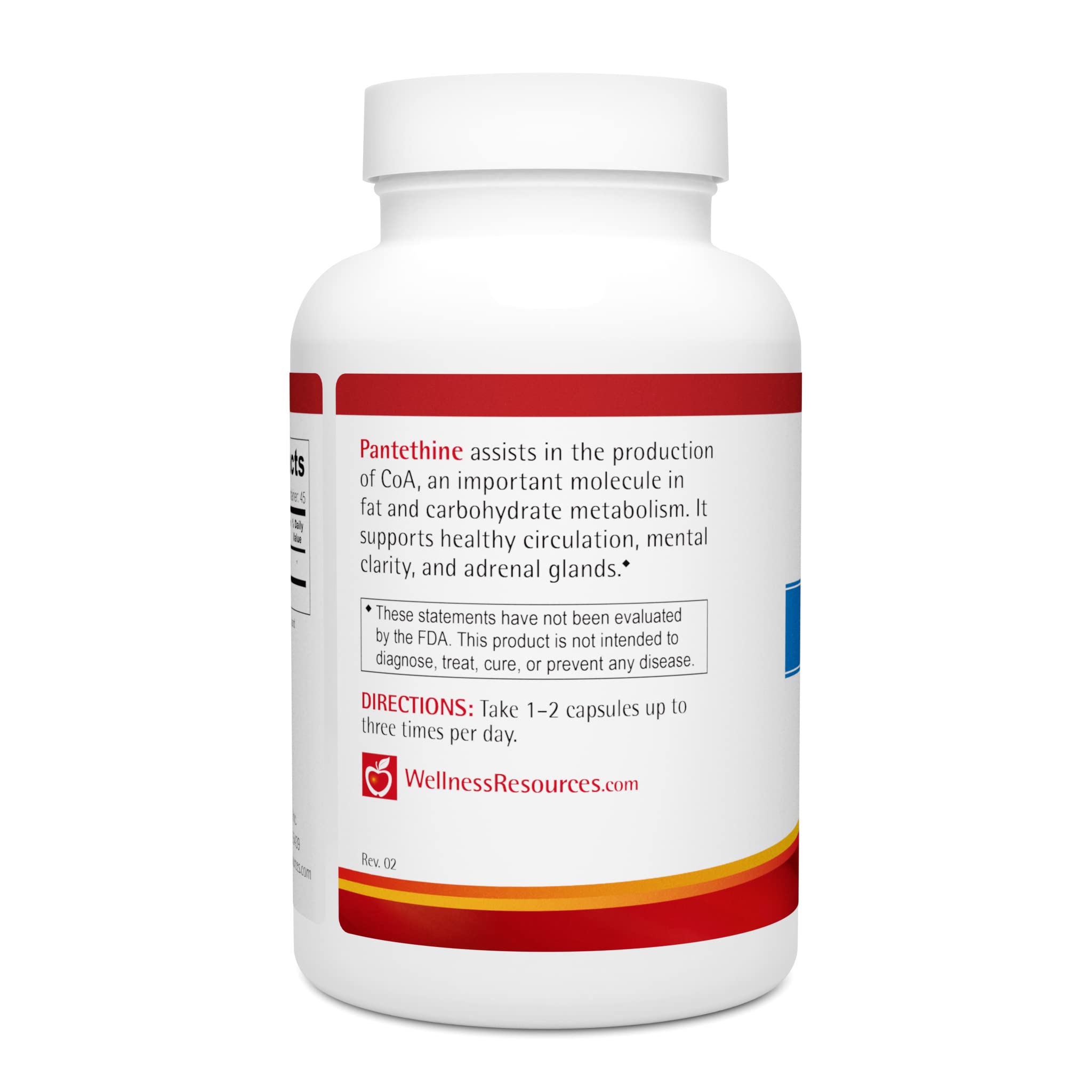 Wellness Resources Pantethine B5 Supplement 300mg veggie capsules packaging
