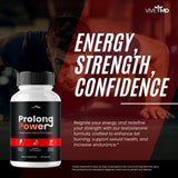 Wellnessesity Prolong Power Supplement Capsules with a glass of water