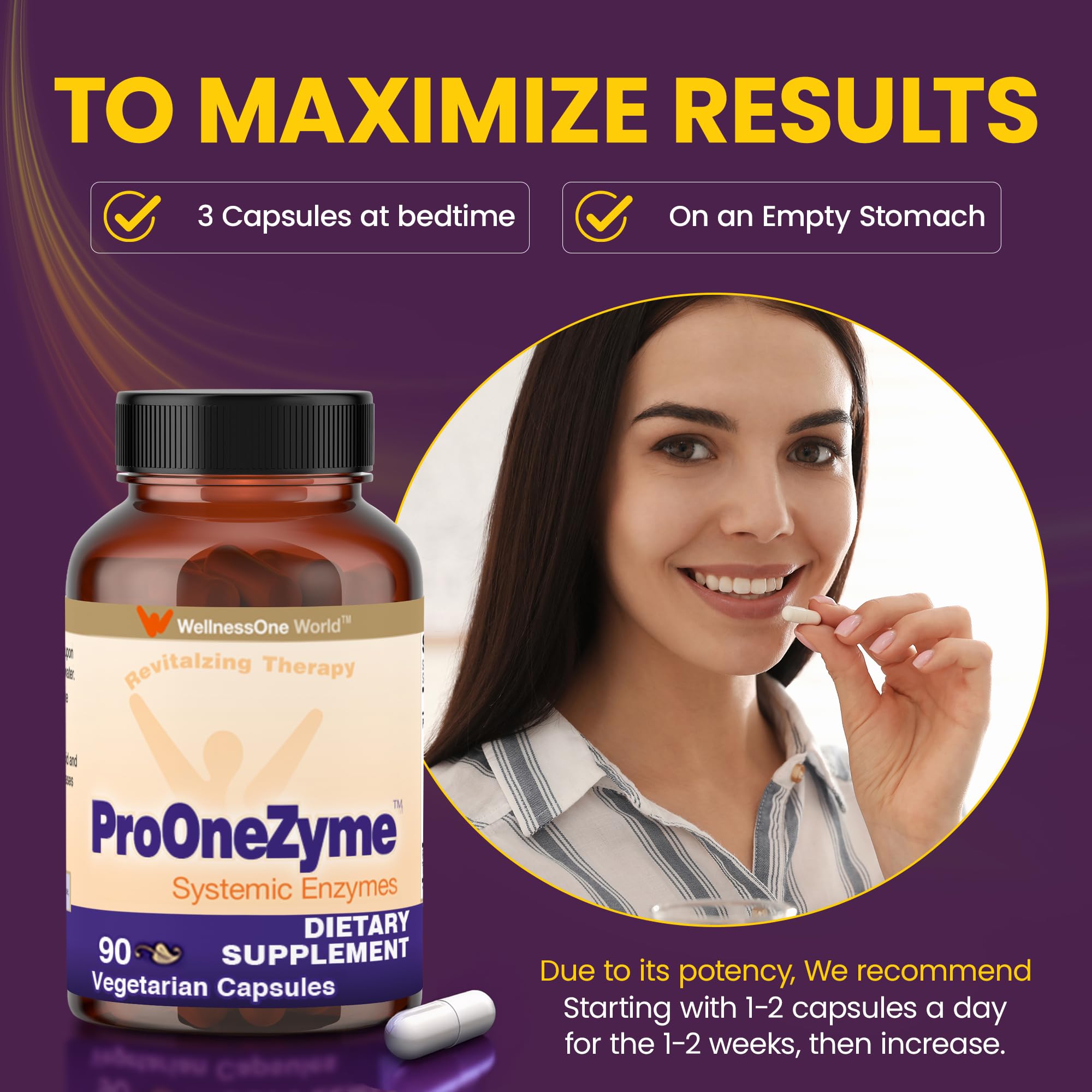 WellnessOne ProOneZyme Multi-Enzymes back label