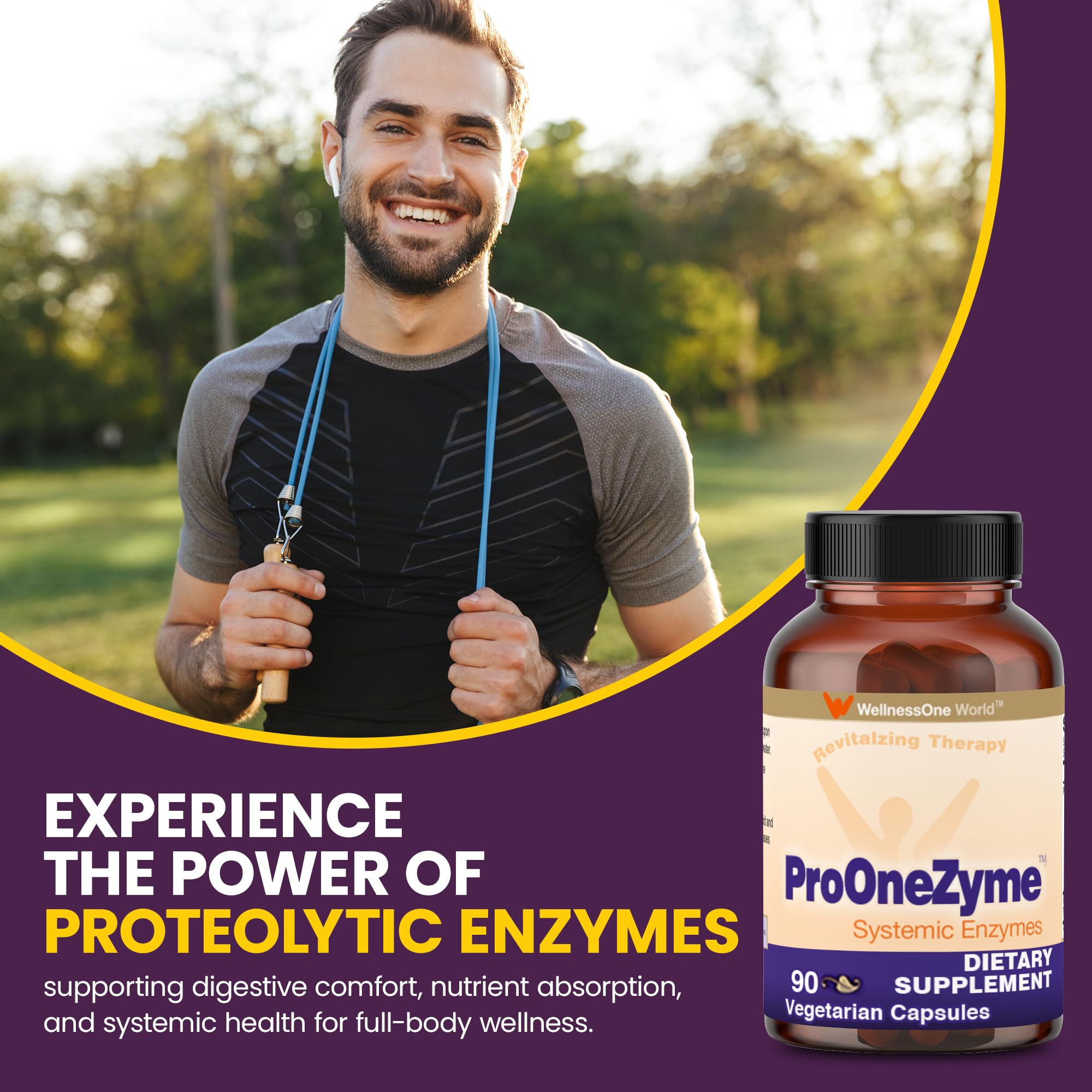 WellnessOne ProOneZyme Multi-Enzymes on a kitchen counter