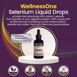 WellnessOne Selenium Liquid Supplement glass dropper close-up