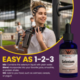 WellnessOne Selenium Liquid Supplement with measuring spoon