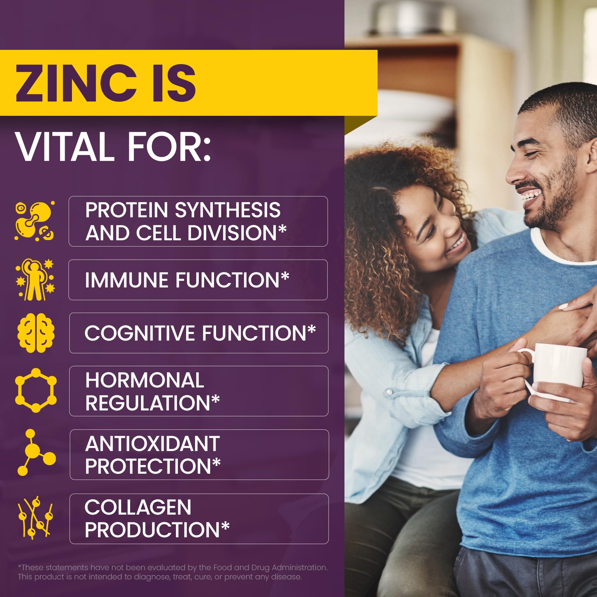 WellnessOne Zinc Drops 68g back view with ingredient list
