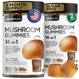 Wellneum Mushroom Gummies front view with apple-cinnamon flavour