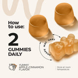 Wellneum Mushroom Gummies side view with nutritional information