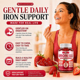 Wellnourish Strawberry Iron Gummies close-up